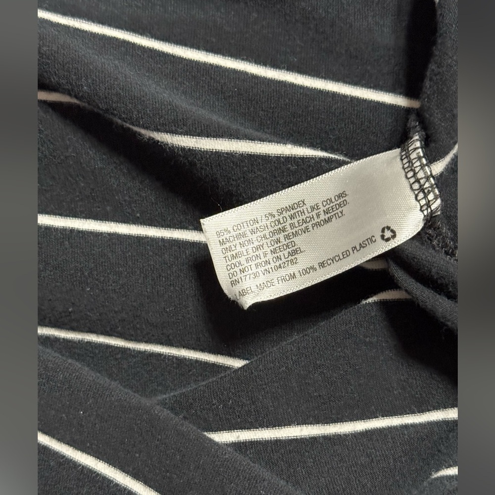 Ava & Viv Black White Stripes Cotton Spandex Casual Short Sleeves Women’s 3X - Picture 8 of 9